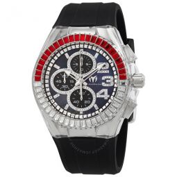 Cruise Chronograph Quartz Black Mother of Pearl Dial Mens Watch