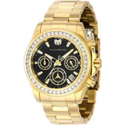 Manta Chronograph GMT Quartz Crystal Black Dial Ladies Watch