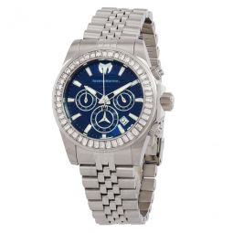 Manta Chronograph GMT Quartz Crystal Blue Dial Mens Watch