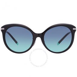 Azure Gradient Blue Cat Eye Ladies Sunglasses