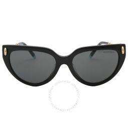 Dark Gray Cat Eye Ladies Sunglasses TF4195F8001S454