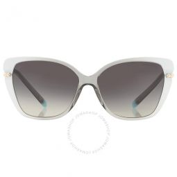 Light Gray Gradient Cat Eye Ladies Sunglasses