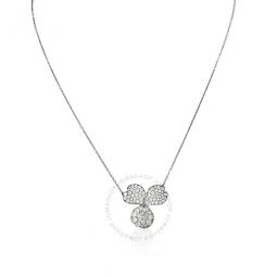 Paper Flowers Pave Ladies Platinum .85 CT Diamond Floral Necklace