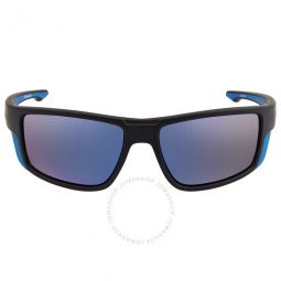 Blue Flash Rectangular Mens Sunglasses