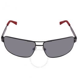 Polarized Smoke Flash Rectangular Mens Sunglasses
