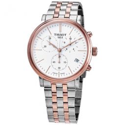 Carson Premium Chronograph Quartz White Dial Watch