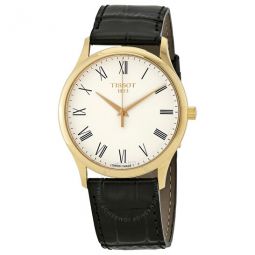 Excellence Silver Dial 18kt Yellow Gold Mens Watch