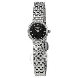 Lovely Black Dial Stainless Steel Ladies Watch T0580091105100