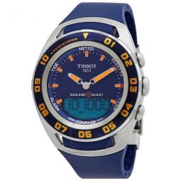 Sailing Touch Perpetual Alarm World Time Chronograph Quartz Analog-Digital Blue Dial Mens Watch