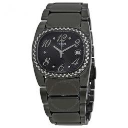 T-Moments Black Dial Black PVD Ladies Watch T0093101105702
