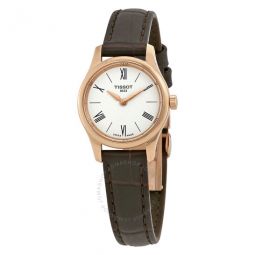 Tradition Thin White Dial Ladies Leather Watch