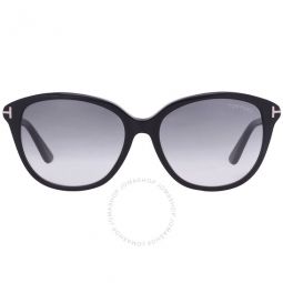 Karmen Smoke Gradient Oval Ladies Sunglasses