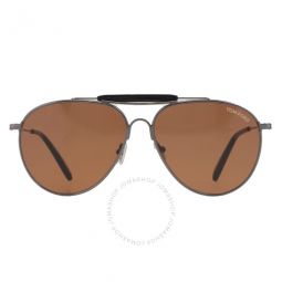 Raphael Vintage Brown Pilot Mens Sunglasses