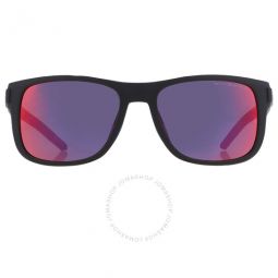 Grey Infrared Mirror Square Mens Sunglasses