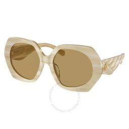 Brown Irregular Ladies Sunglasses