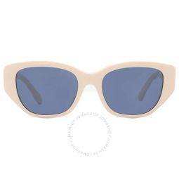 Dark Blue Rectangular Ladies Sunglasses