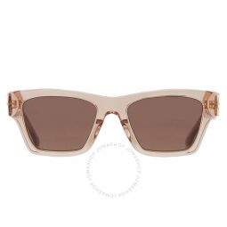 Dark Brown Rectangular Ladies Sunglasses