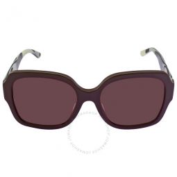 Solid Bordeaux Square Ladies Sunglasses