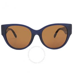 Solid Brown Cat Eye Ladies Sunglasses