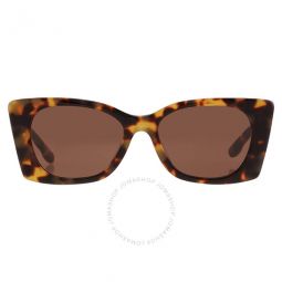 Solid Brown Irregular Ladies Sunglasses