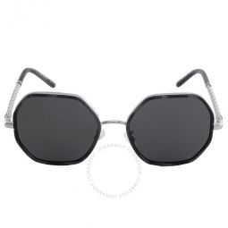 Solid Gray Irregular Ladies Sunglasses