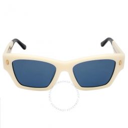 Solid Navy Rectangular Ladies Sunglasses
