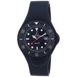 Jelly Black Dial Black Silicone Unisex Watch