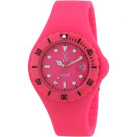 Pink Dial Pink Silicone Unisex Watch