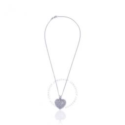 14K White Gold Diamond Heart NecklaceLength: 16 inches