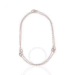 18K Rose Gold Diamond Necklace Length: 36 inches