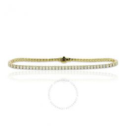 18K Yellow Gold Diamond Tennis Bracelet