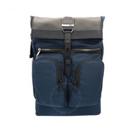 Alpha Bravo London Roll Top Backpack in Navy