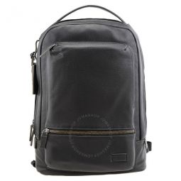 Harrison Bates Backpack In Black Pebbled Leather