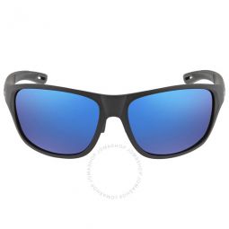 Grey Blue Wrap Mens Sunglasses