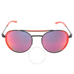 Grey Infrared Oval Unisex Sunglasses