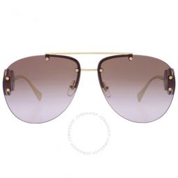 Grey Gradient Brown Oversized Ladies Sunglasses