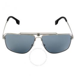 Light Grey Mirror Black Pilot Mens Sunglasses