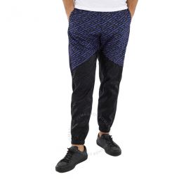 Mens Black / Blue La Greca Track Pants, Brand Size 52 (Waist Size 36)