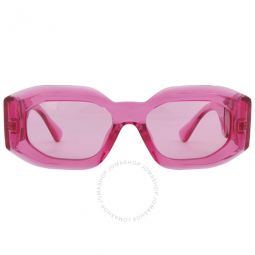 Pink Irregular Mens Sunglasses