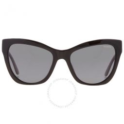 Polarized Dark Grey Cat Eye Ladies Sunglasses