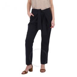 Ladies Pants Navy Front Tie Pant, Brand Size 6 (US Size 2)