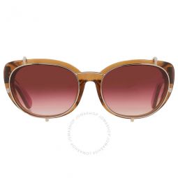 X Linda Farrow Brown Pink Butterfly Unisex Sunglasses