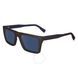 Blue Rectangular Mens Sunglasses
