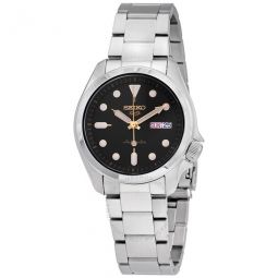 5 Automatic Black Dial Stainless Steel Mens Watch