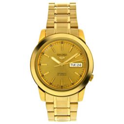 5 Automatic Champagne Dial Yellow Gold-tone Mens Watch