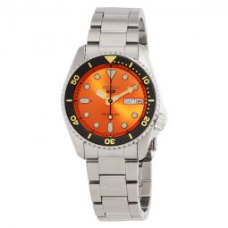 5 Sports Automatic Orange Dial Mens Watch