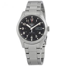 5 Sports Automatic Black Dial Mens Watch