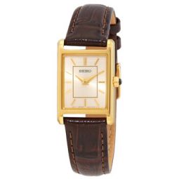Essentials Quartz Light Champagne Dial Ladies Watch