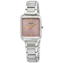 Essentials Quartz Pink Dial Ladies Watch