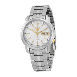 5 Automatic Silver Dial Stainless Steel Mens Watch